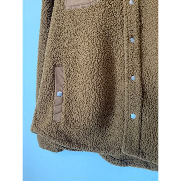 GOODFELLOW Tan Sherpa Snap Front Jacket - Picture 4 of 6